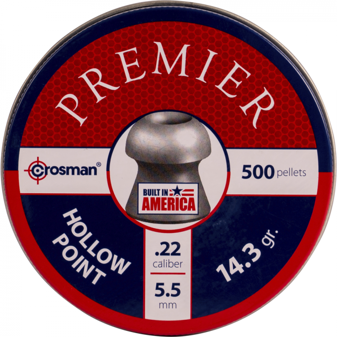 Пуля пневматическая CROSMAN PREMIER HOLLOW POINT 5,5мм, 14,3гр (500 шт.) 00191112 Пуля пневматическая CROSMAN PREMIER HOLLOW POINT 5,5мм, 14,3гр (500 шт.) 00191112