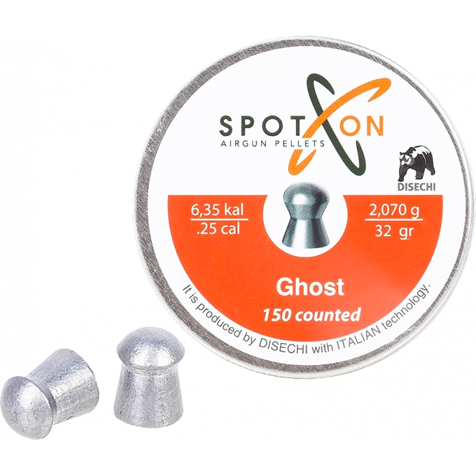 Пуля пневматическая SPOTON GHOST 6,35мм, 2,07гр (150 шт.) 00241464 Пуля пневматическая SPOTON GHOST 6,35мм, 2,07гр (150 шт.) 00241464