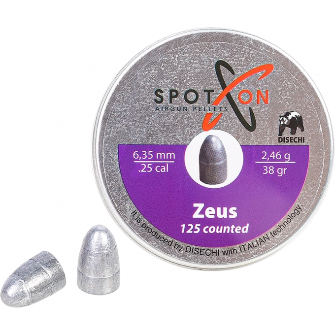 Пуля пневматическая SPOTON ZEUS 6,35мм, 2,46гр (125 шт.) 00247102 Пуля пневматическая SPOTON ZEUS 6,35мм, 2,46гр (125 шт.) 00247102